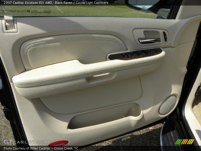 Black Raven / Cocoa/Light Cashmere 2007 Cadillac Escalade ESV AWD
