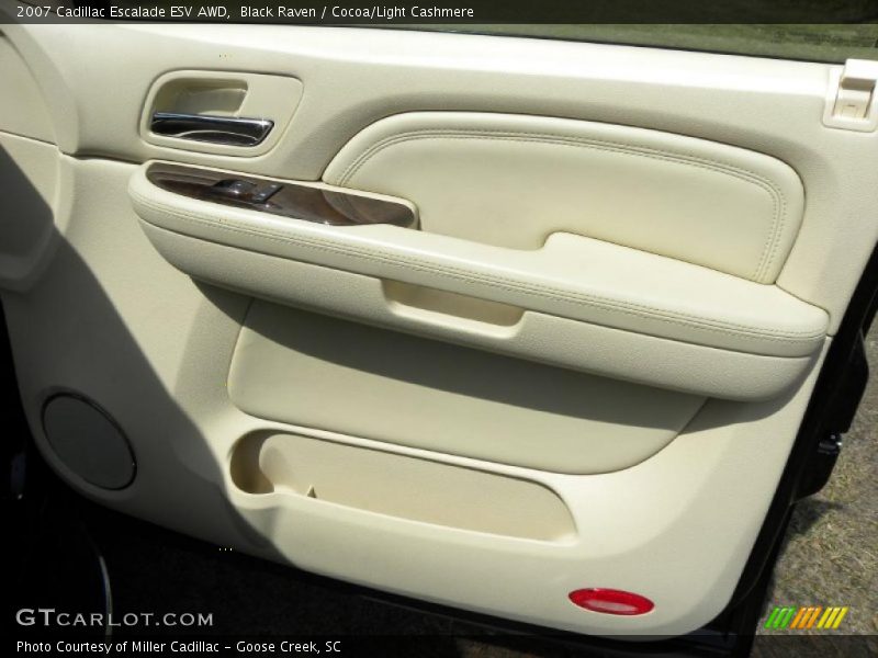 Black Raven / Cocoa/Light Cashmere 2007 Cadillac Escalade ESV AWD