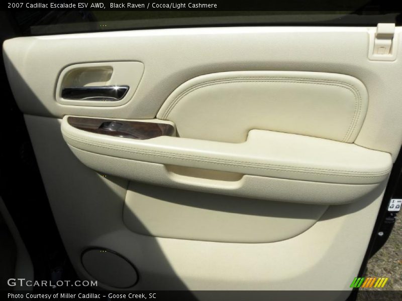 Black Raven / Cocoa/Light Cashmere 2007 Cadillac Escalade ESV AWD