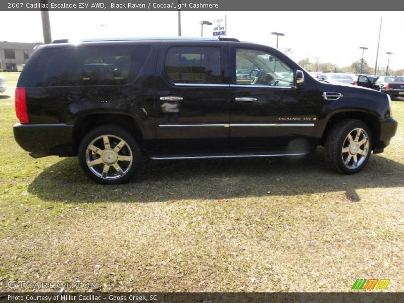 Black Raven / Cocoa/Light Cashmere 2007 Cadillac Escalade ESV AWD