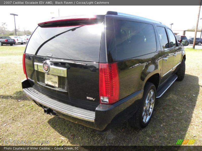 Black Raven / Cocoa/Light Cashmere 2007 Cadillac Escalade ESV AWD