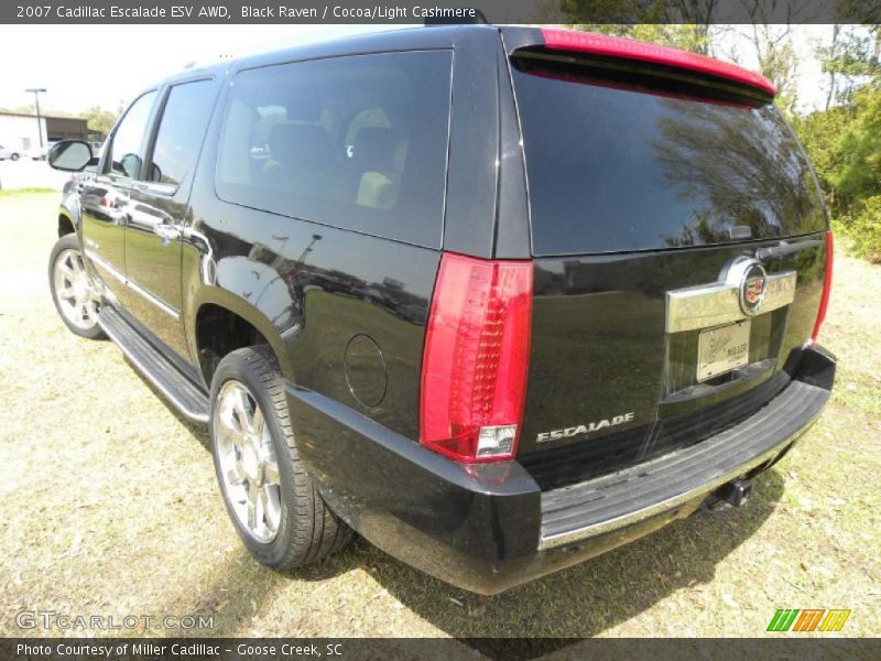 Black Raven / Cocoa/Light Cashmere 2007 Cadillac Escalade ESV AWD