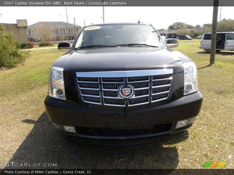 Black Raven / Cocoa/Light Cashmere 2007 Cadillac Escalade ESV AWD