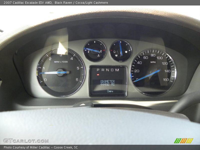 Black Raven / Cocoa/Light Cashmere 2007 Cadillac Escalade ESV AWD