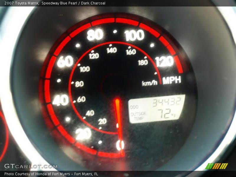 Speedway Blue Pearl / Dark Charcoal 2007 Toyota Matrix
