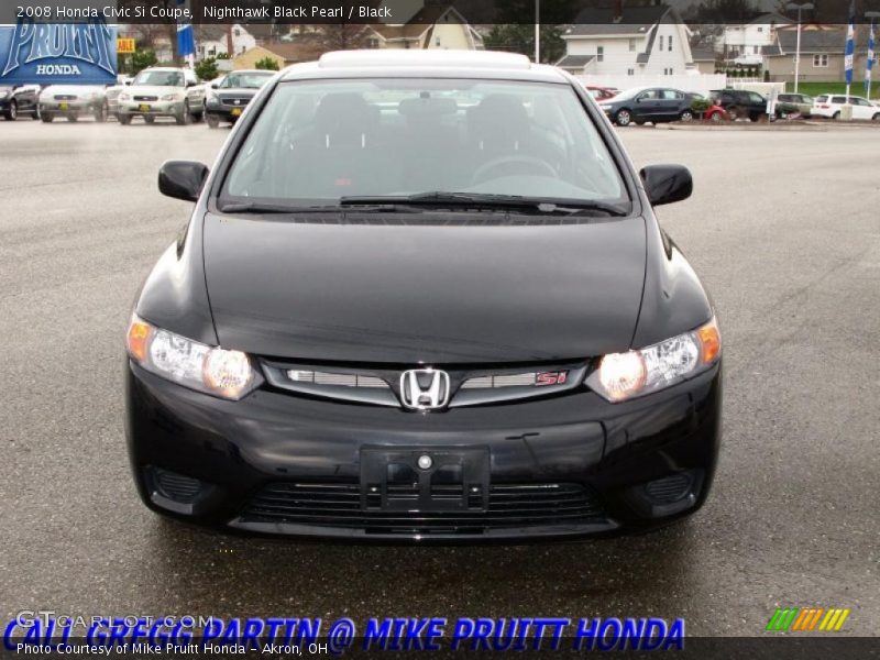 Nighthawk Black Pearl / Black 2008 Honda Civic Si Coupe