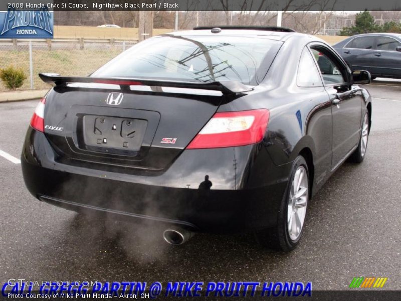 Nighthawk Black Pearl / Black 2008 Honda Civic Si Coupe