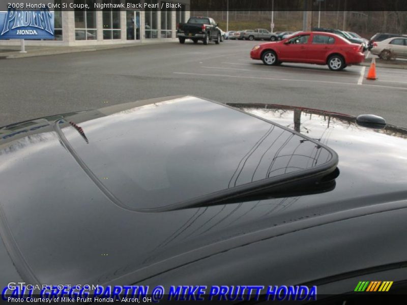 Nighthawk Black Pearl / Black 2008 Honda Civic Si Coupe