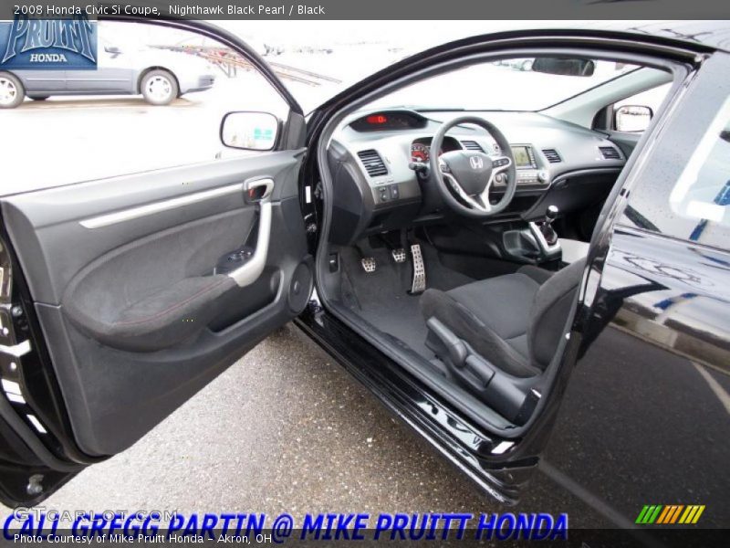 Nighthawk Black Pearl / Black 2008 Honda Civic Si Coupe