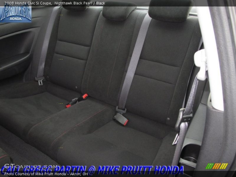 Nighthawk Black Pearl / Black 2008 Honda Civic Si Coupe