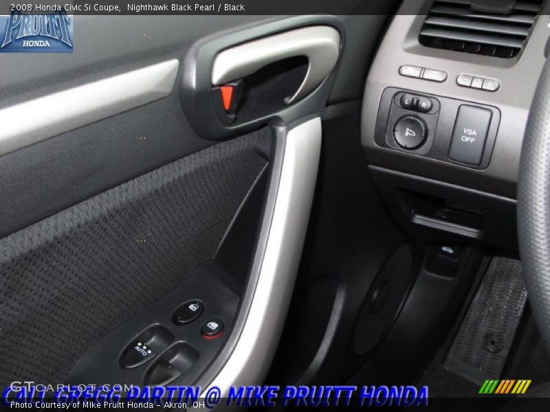 Nighthawk Black Pearl / Black 2008 Honda Civic Si Coupe