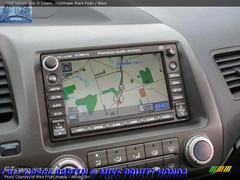 Nighthawk Black Pearl / Black 2008 Honda Civic Si Coupe