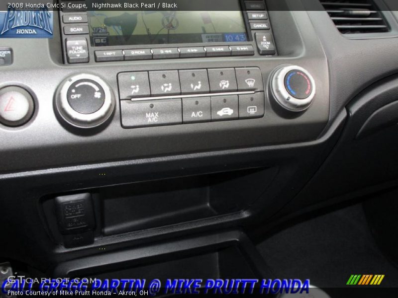 Nighthawk Black Pearl / Black 2008 Honda Civic Si Coupe