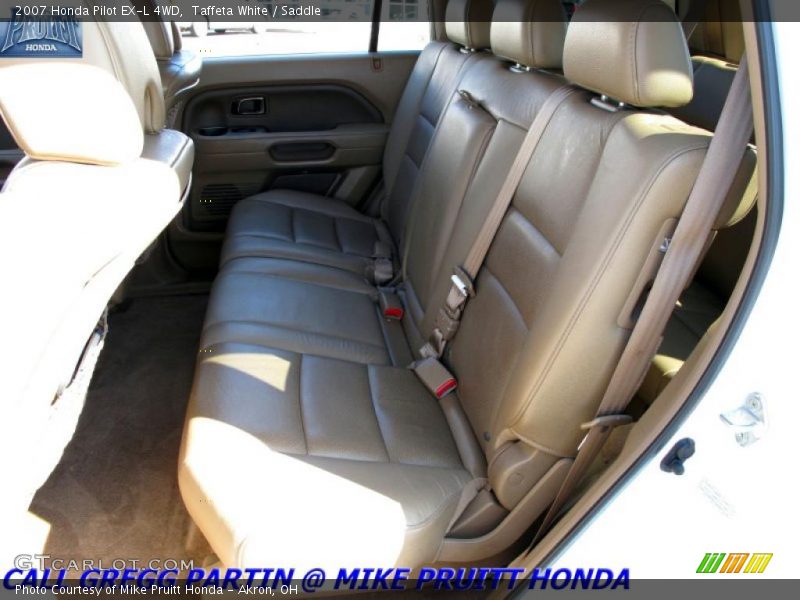 Taffeta White / Saddle 2007 Honda Pilot EX-L 4WD