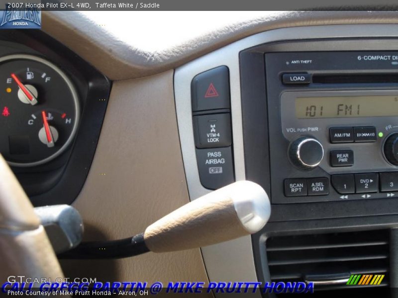 Taffeta White / Saddle 2007 Honda Pilot EX-L 4WD