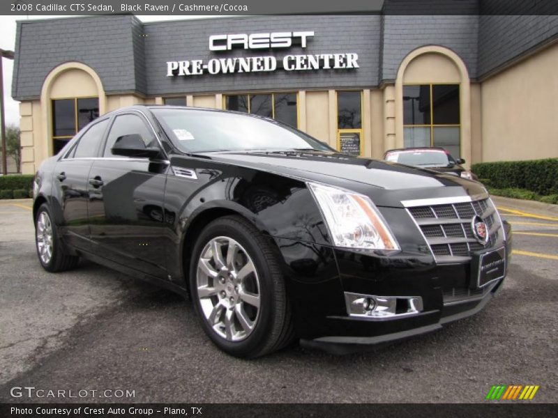 Black Raven / Cashmere/Cocoa 2008 Cadillac CTS Sedan