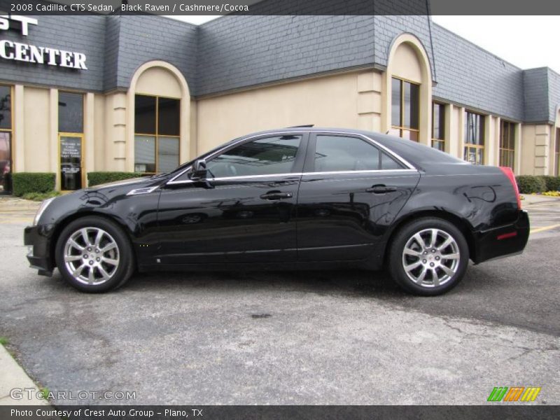 Black Raven / Cashmere/Cocoa 2008 Cadillac CTS Sedan