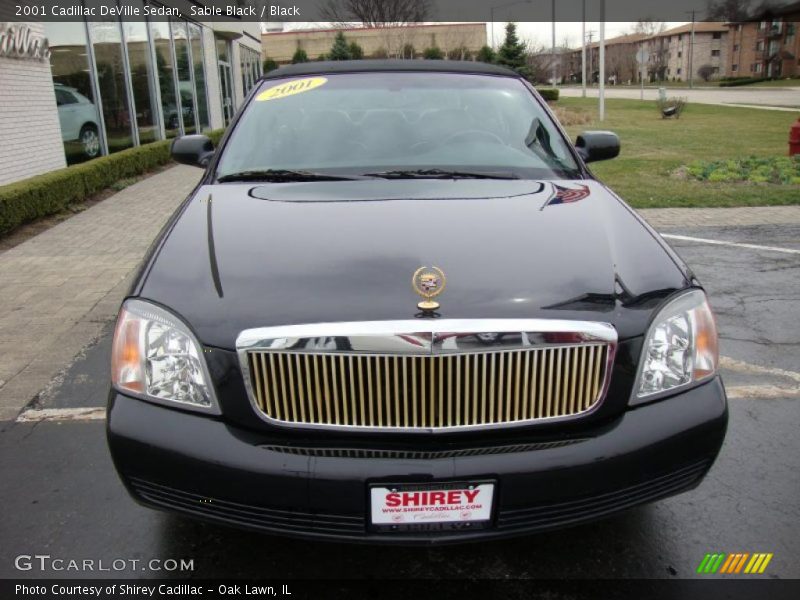 Sable Black / Black 2001 Cadillac DeVille Sedan