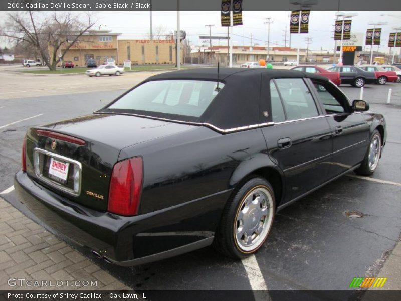 Sable Black / Black 2001 Cadillac DeVille Sedan