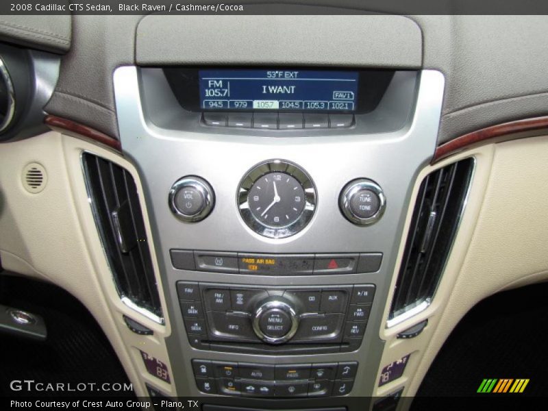 Black Raven / Cashmere/Cocoa 2008 Cadillac CTS Sedan