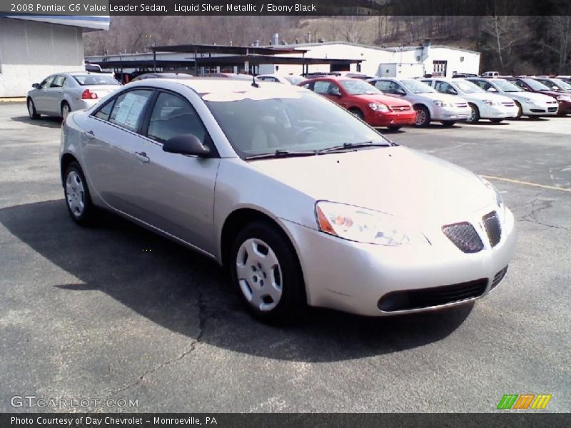 Liquid Silver Metallic / Ebony Black 2008 Pontiac G6 Value Leader Sedan