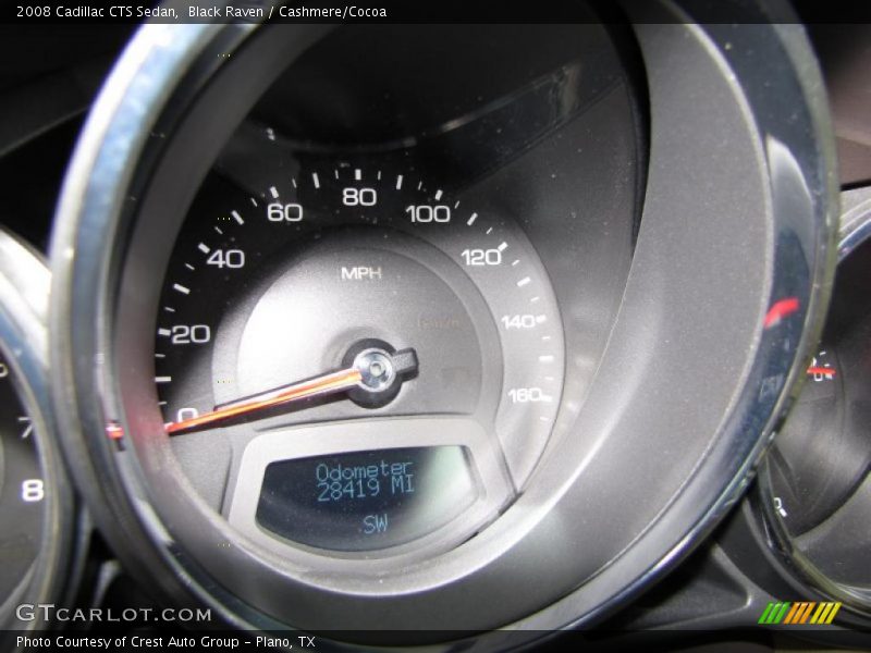 Black Raven / Cashmere/Cocoa 2008 Cadillac CTS Sedan
