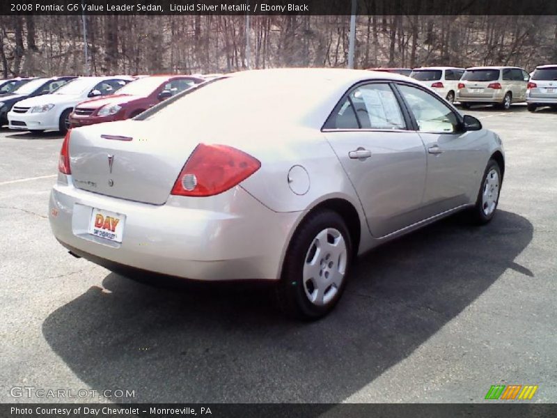 Liquid Silver Metallic / Ebony Black 2008 Pontiac G6 Value Leader Sedan
