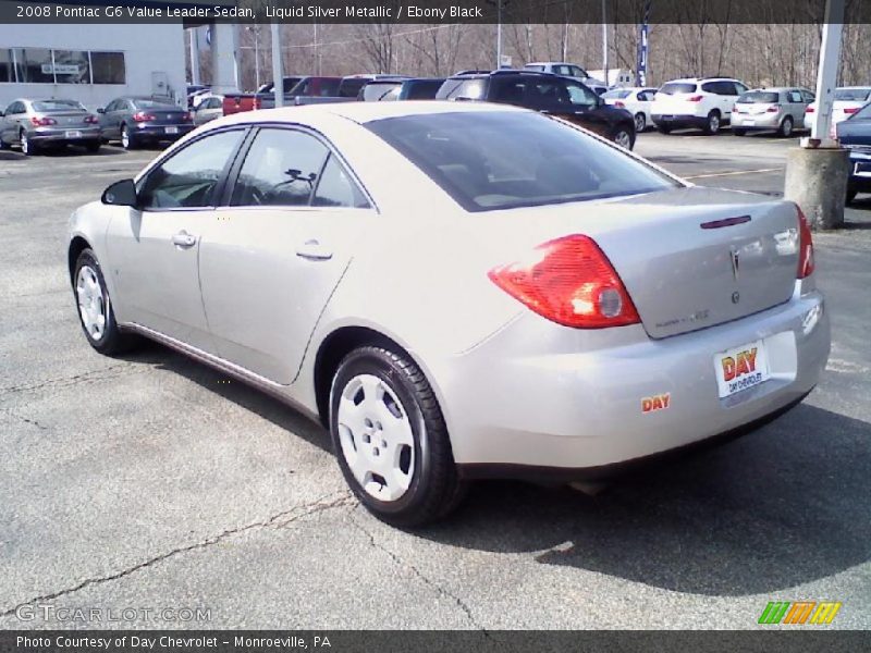 Liquid Silver Metallic / Ebony Black 2008 Pontiac G6 Value Leader Sedan