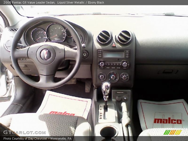 Liquid Silver Metallic / Ebony Black 2008 Pontiac G6 Value Leader Sedan