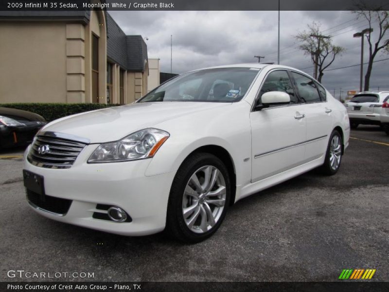 Moonlight White / Graphite Black 2009 Infiniti M 35 Sedan