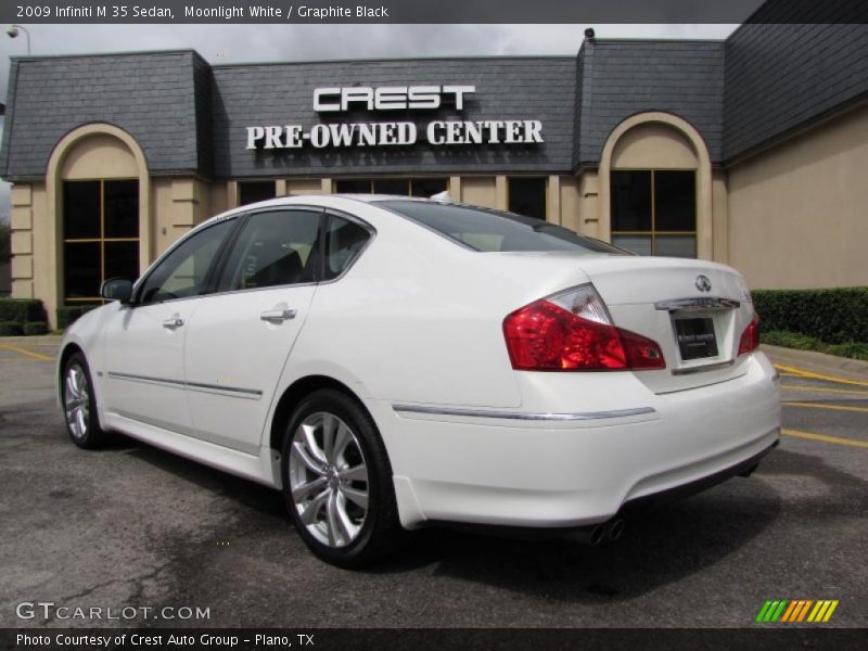 Moonlight White / Graphite Black 2009 Infiniti M 35 Sedan