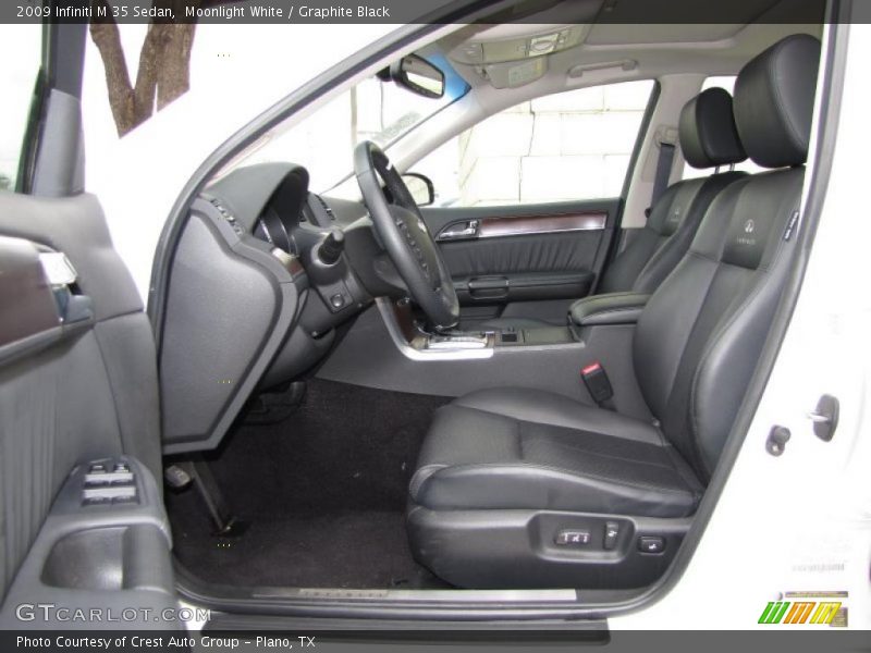 Moonlight White / Graphite Black 2009 Infiniti M 35 Sedan