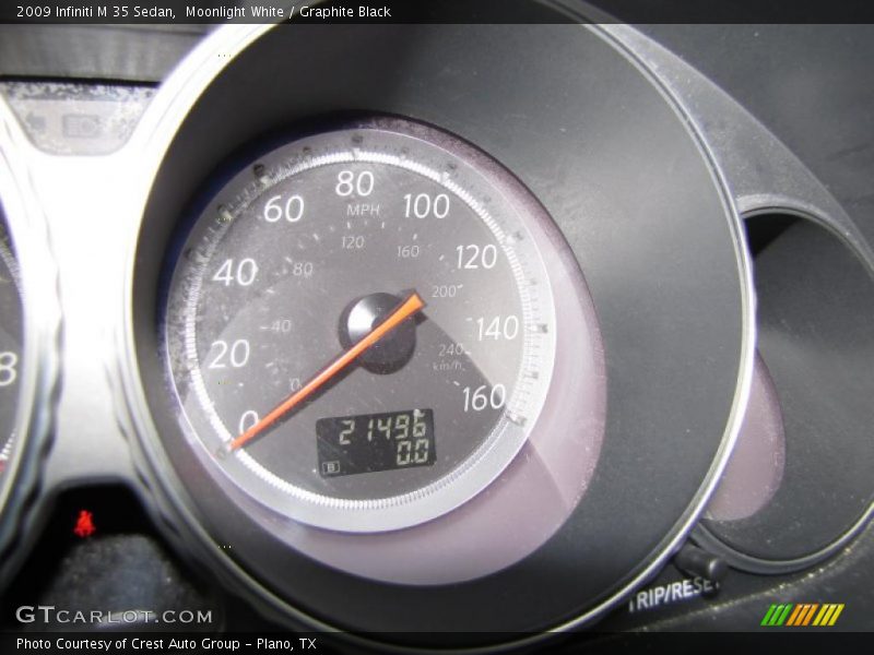 Moonlight White / Graphite Black 2009 Infiniti M 35 Sedan