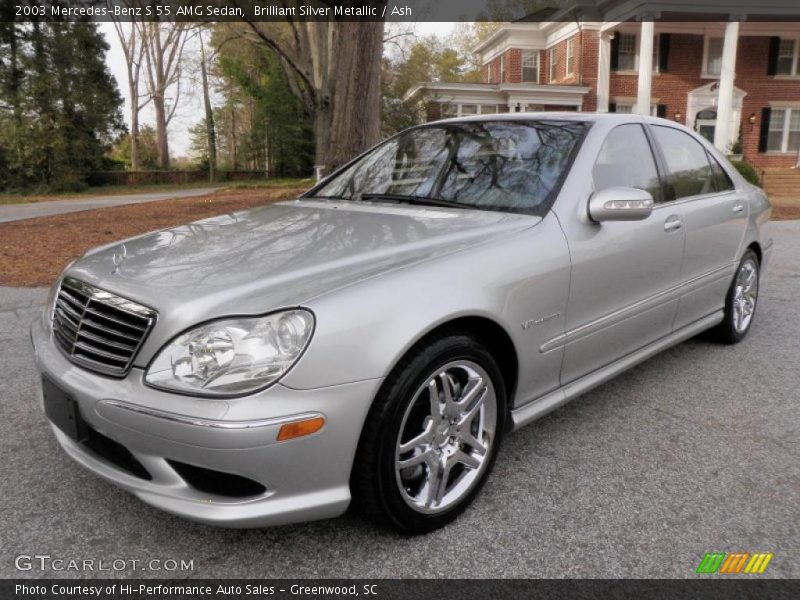Brilliant Silver Metallic / Ash 2003 Mercedes-Benz S 55 AMG Sedan