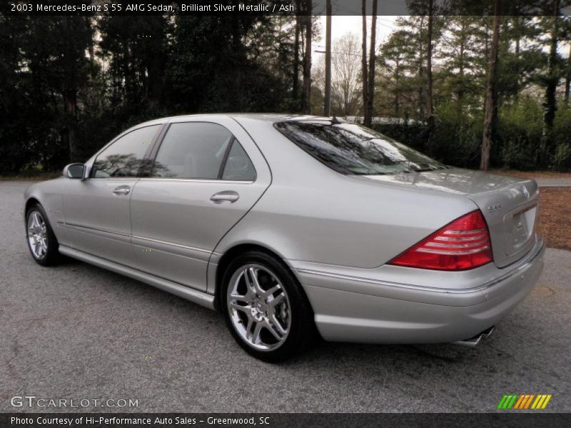 Brilliant Silver Metallic / Ash 2003 Mercedes-Benz S 55 AMG Sedan