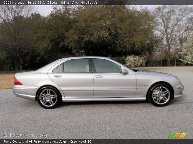 Brilliant Silver Metallic / Ash 2003 Mercedes-Benz S 55 AMG Sedan