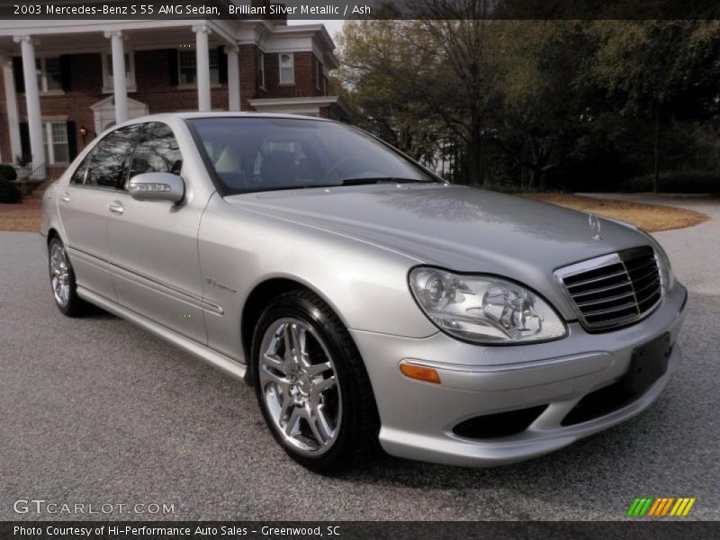 Brilliant Silver Metallic / Ash 2003 Mercedes-Benz S 55 AMG Sedan