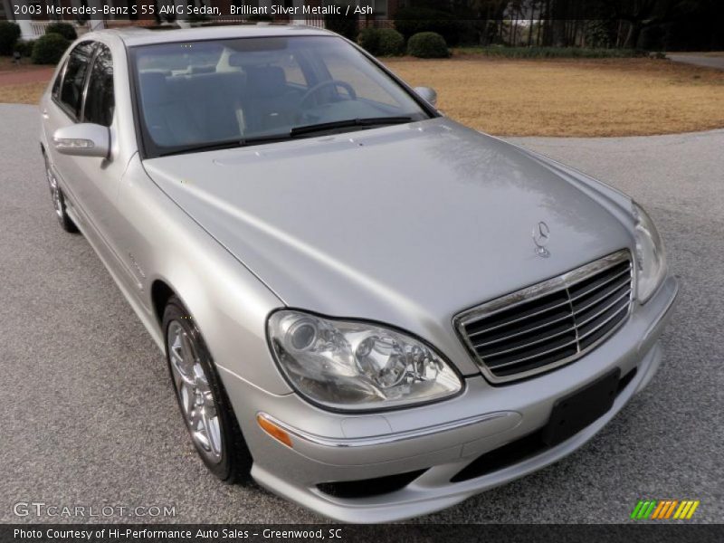 Brilliant Silver Metallic / Ash 2003 Mercedes-Benz S 55 AMG Sedan