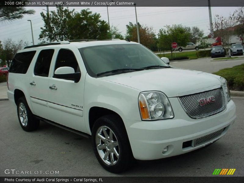 Summit White / Cocoa/Light Cashmere 2008 GMC Yukon XL Denali AWD