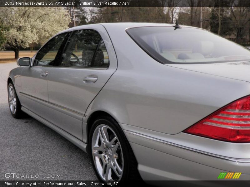 Brilliant Silver Metallic / Ash 2003 Mercedes-Benz S 55 AMG Sedan