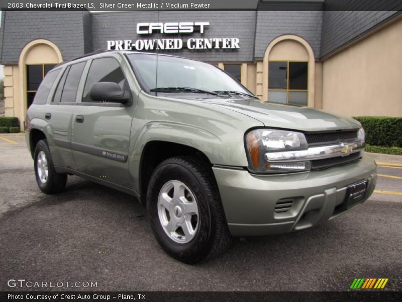 Silver Green Metallic / Medium Pewter 2003 Chevrolet TrailBlazer LS