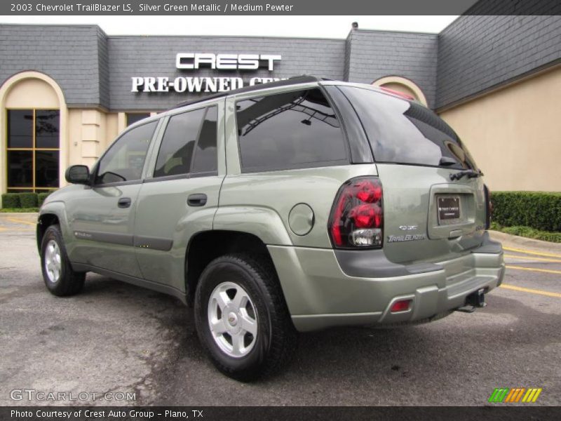 Silver Green Metallic / Medium Pewter 2003 Chevrolet TrailBlazer LS