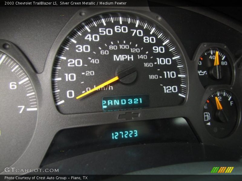Silver Green Metallic / Medium Pewter 2003 Chevrolet TrailBlazer LS