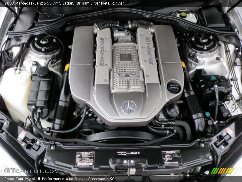 Brilliant Silver Metallic / Ash 2003 Mercedes-Benz S 55 AMG Sedan