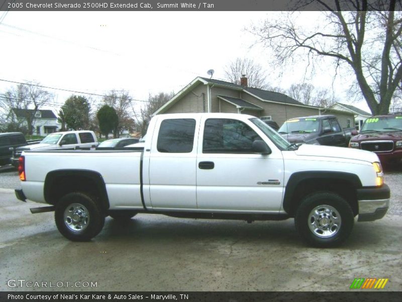 Summit White / Tan 2005 Chevrolet Silverado 2500HD Extended Cab