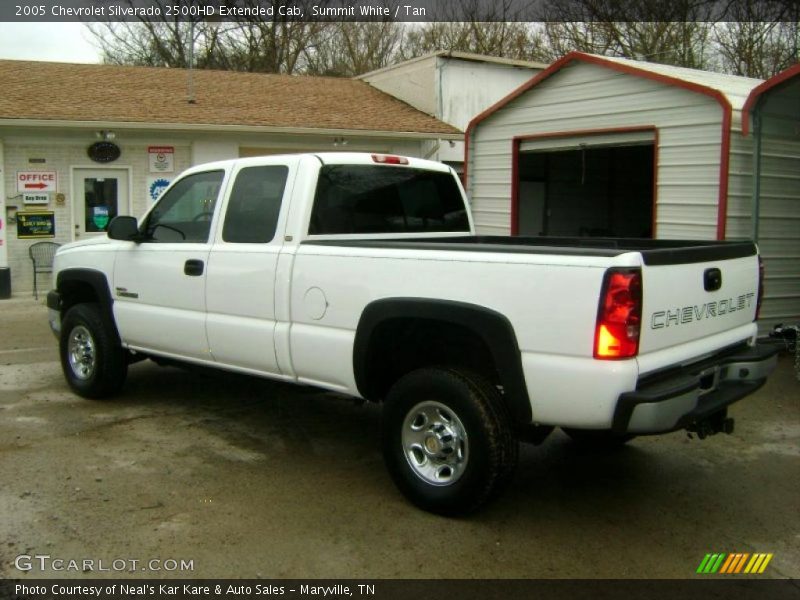 Summit White / Tan 2005 Chevrolet Silverado 2500HD Extended Cab