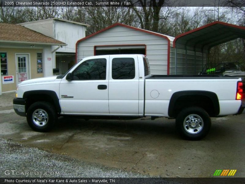 Summit White / Tan 2005 Chevrolet Silverado 2500HD Extended Cab