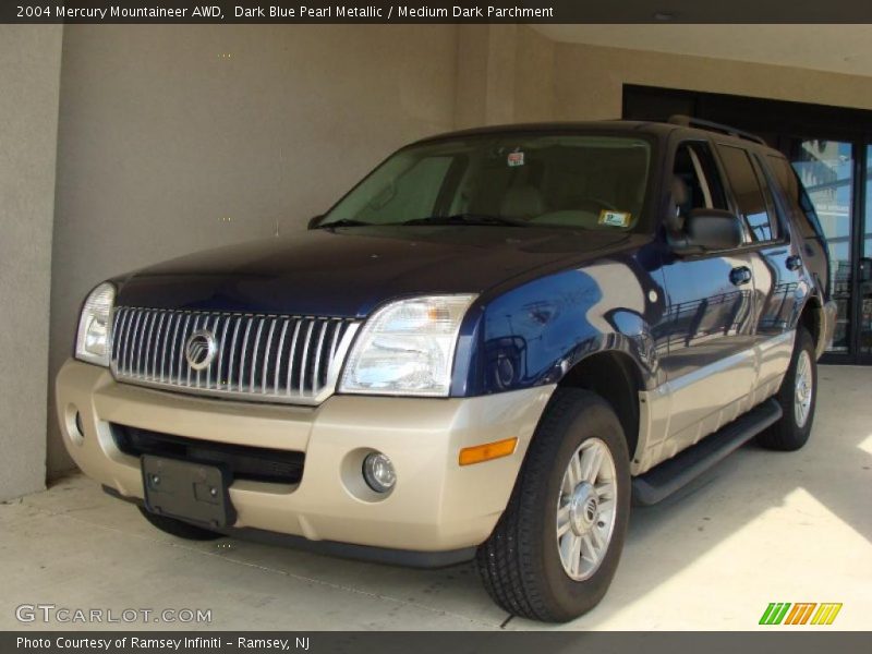 Dark Blue Pearl Metallic / Medium Dark Parchment 2004 Mercury Mountaineer AWD