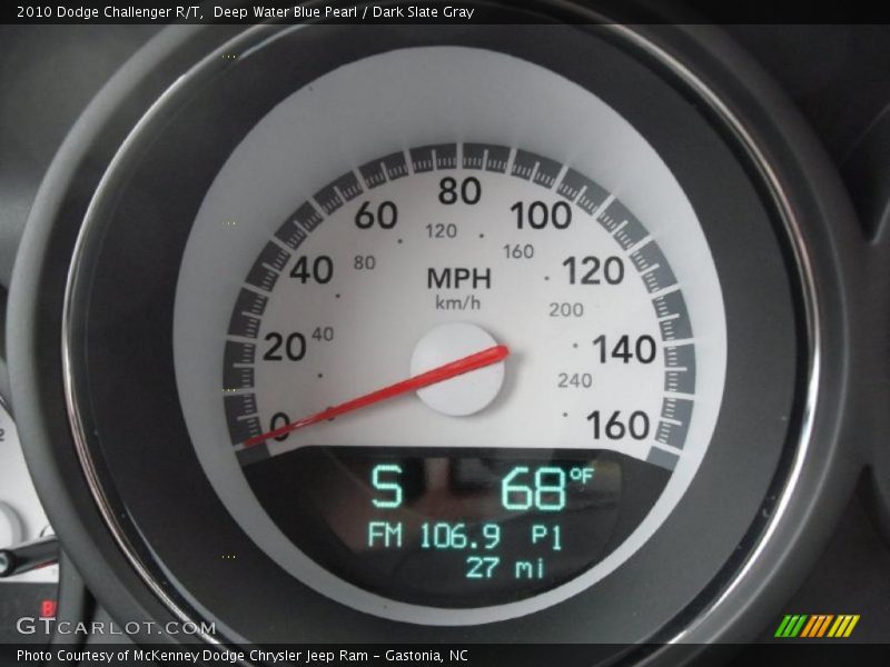 Deep Water Blue Pearl / Dark Slate Gray 2010 Dodge Challenger R/T