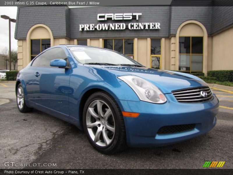 Caribbean Blue Pearl / Willow 2003 Infiniti G 35 Coupe